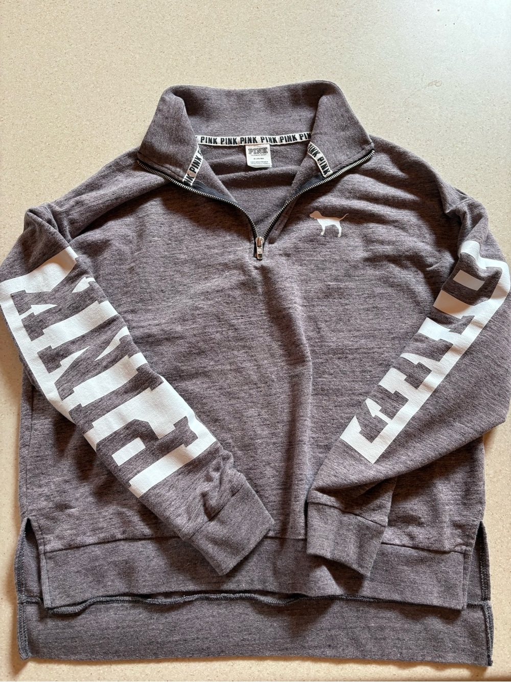 PINK Victoria's Secret Zip-Neck Sweater